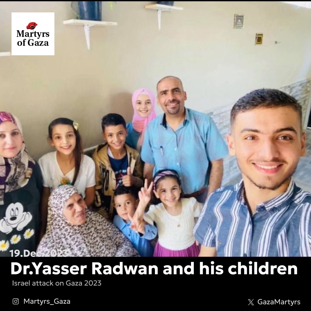 Martyr: Dr.Yasser Radwan and his children 1