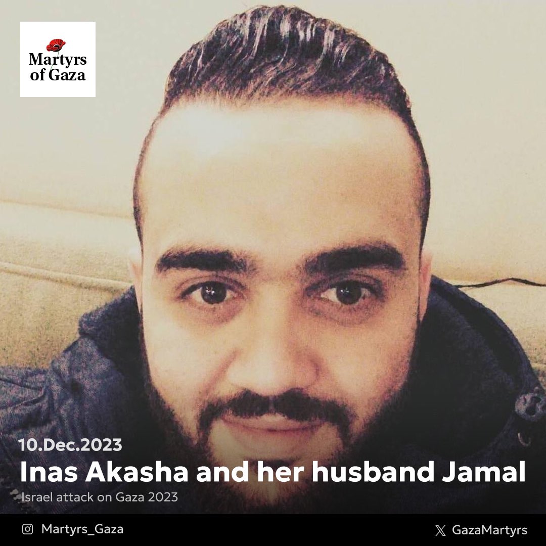 Martyr: Inas Akasha and her husband Jamal 1
