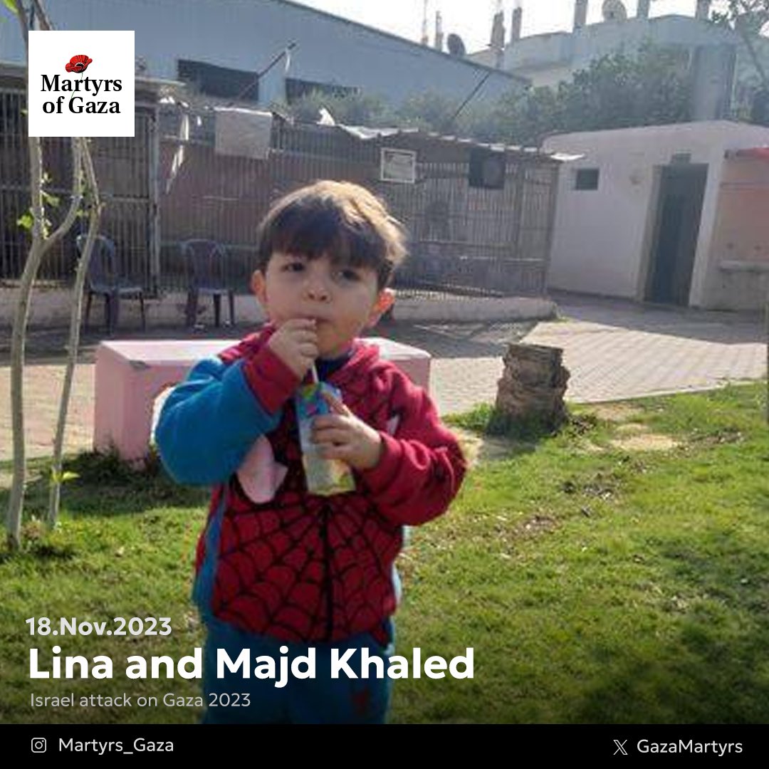 Martyr: Lina and Majd Khaled Abdelrahman Al-Muqayyad 1