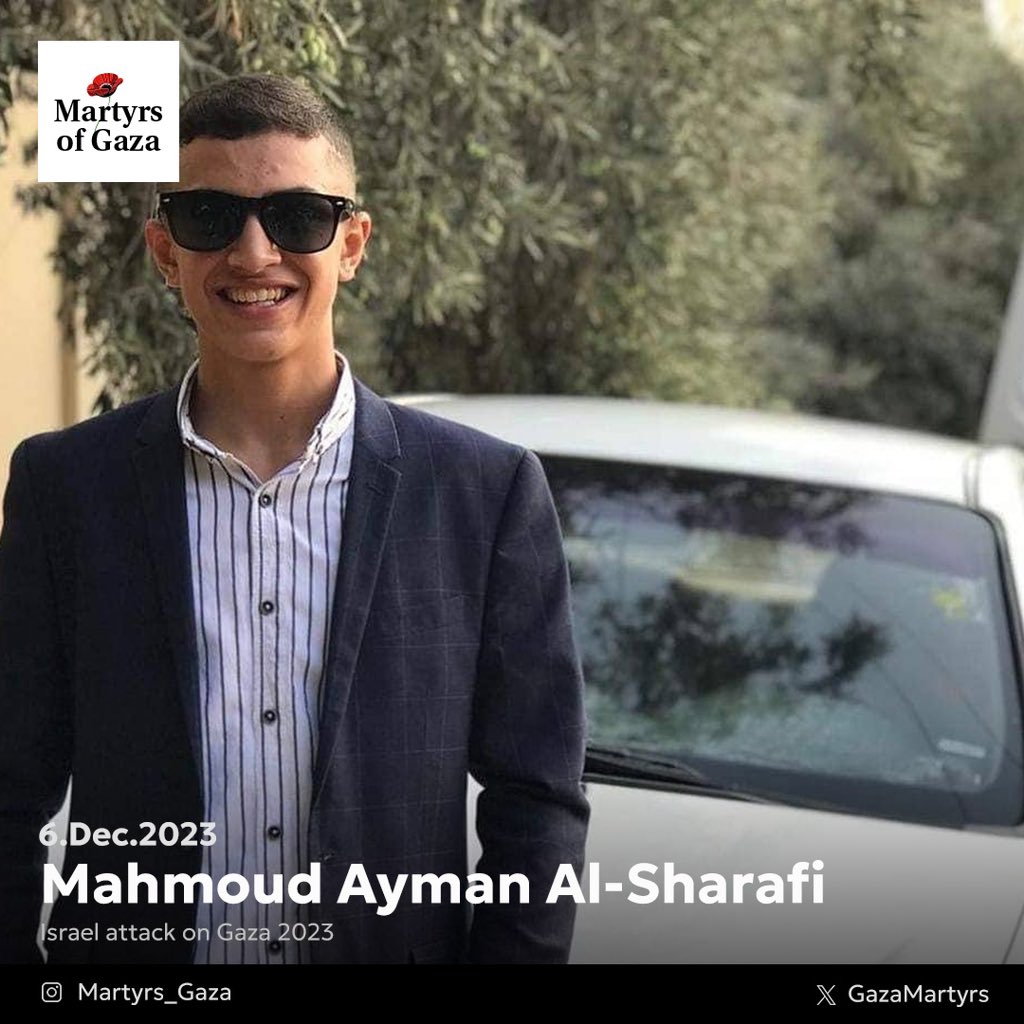 Image of martyr: Mahmoud Ayman Al-Sharafi