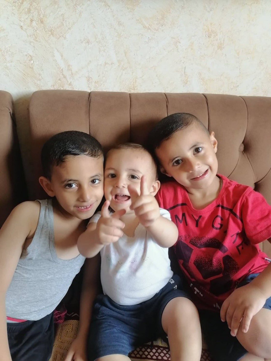 Image of martyr: Omar, Ahmed, and Bassam Abu Hasira